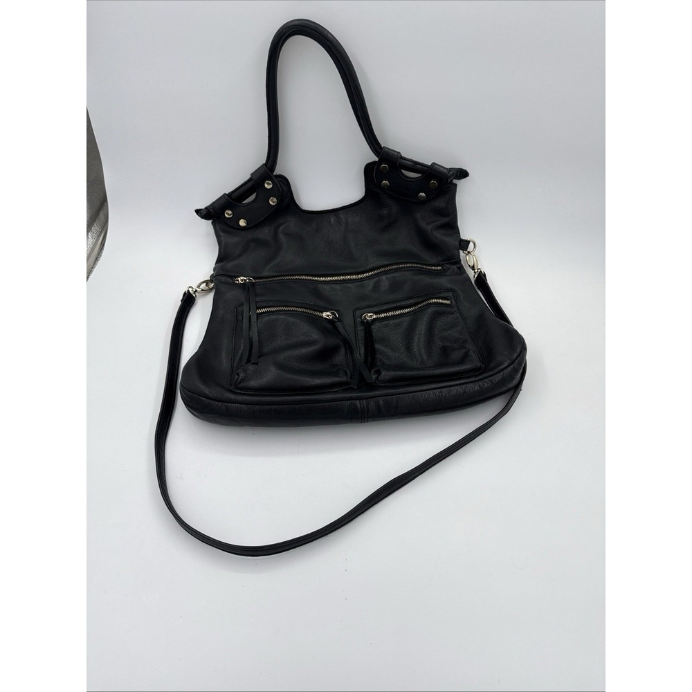 GG Boss Black Leather Large Hobo Bag Vintage Y2K